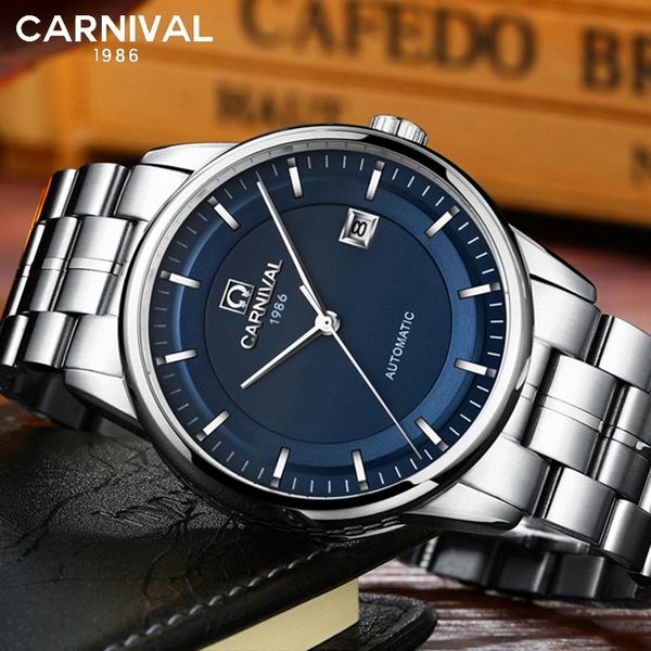 wristwatches 2021 carnival mens watch stainless steel business mechanical military waterproof male wristwatch boutique gift relogio, Slivery;brown
wristwatches 2021 carnival mens watch stainless steel business mechanical military waterproof male wristwatch boutique gift relogio, Slivery;brown