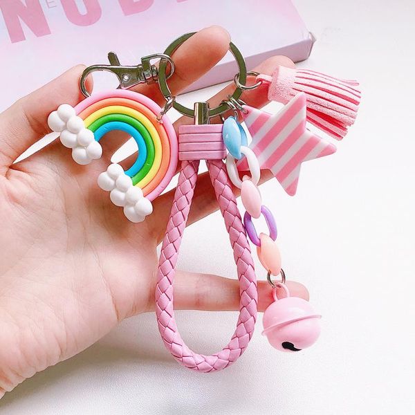 keychains version of the cute girl heart creative soft clay rainbow keychain female student schoolbag lollipop pendant key accessor, Silver
keychains version of the cute girl heart creative soft clay rainbow keychain female student schoolbag lollipop pendant key accessor, Silver