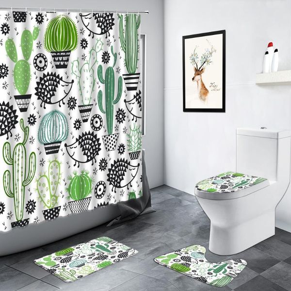 shower curtains cartoon hedgehog cactus curtain tropical green plants animal bathroom decor carpet non-slip door mat toilet bath mats set
shower curtains cartoon hedgehog cactus curtain tropical green plants animal bathroom decor carpet non-slip door mat toilet bath mats set