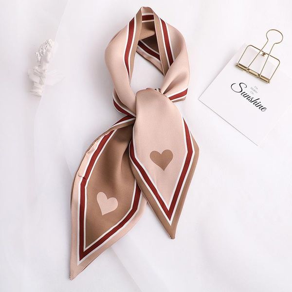 scarves sweet love print women small silk scarf handle bag ribbons female head sharp angle foulard, Blue;gray
scarves sweet love print women small silk scarf handle bag ribbons female head sharp angle foulard, Blue;gray