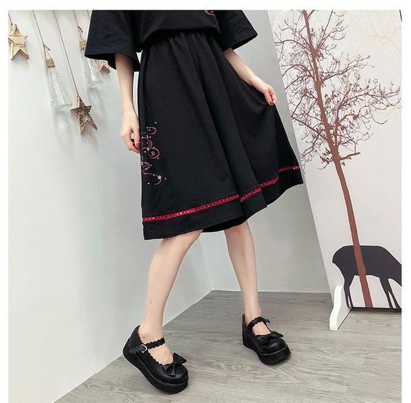 women's pants & capris japanese students' loose personality wide leg summer elastic casual, Black;white
women's pants & capris japanese students' loose personality wide leg summer elastic casual, Black;white