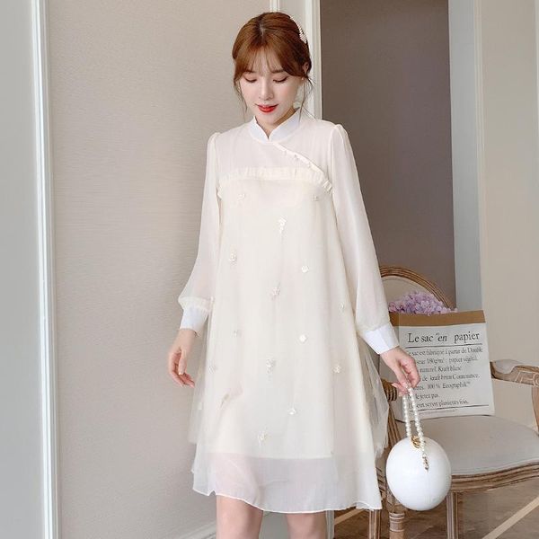 maternity dresses 937# autumn korean fashion chiffon dress elegant sweet loose clothes for pregnant women spring pregnancy, White
maternity dresses 937# autumn korean fashion chiffon dress elegant sweet loose clothes for pregnant women spring pregnancy, White