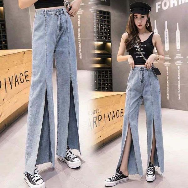 women's jeans women solid vintage high waist wide leg denim trousers simple all-match loose split fashion harajuku womens chic casual, Blue
women's jeans women solid vintage high waist wide leg denim trousers simple all-match loose split fashion harajuku womens chic casual, Blue