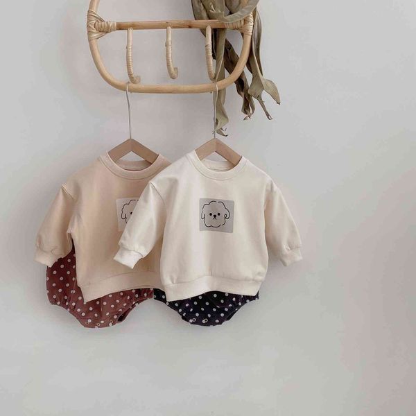 autumn cute dog long sleeve sweatshirts and dot shorts 2 pcs sets baby boys girls cotton outfits 210508, White
autumn cute dog long sleeve sweatshirts and dot shorts 2 pcs sets baby boys girls cotton outfits 210508, White