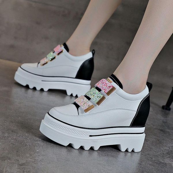 dress shoes inner increase women's autumn 2021 casual soft leather fashion white high heels platform pumps, Black
dress shoes inner increase women's autumn 2021 casual soft leather fashion white high heels platform pumps, Black