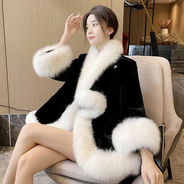 women's fur & faux coat plush mink winter jacket solid teddy bear slim keep warm, Black
women's fur & faux coat plush mink winter jacket solid teddy bear slim keep warm, Black