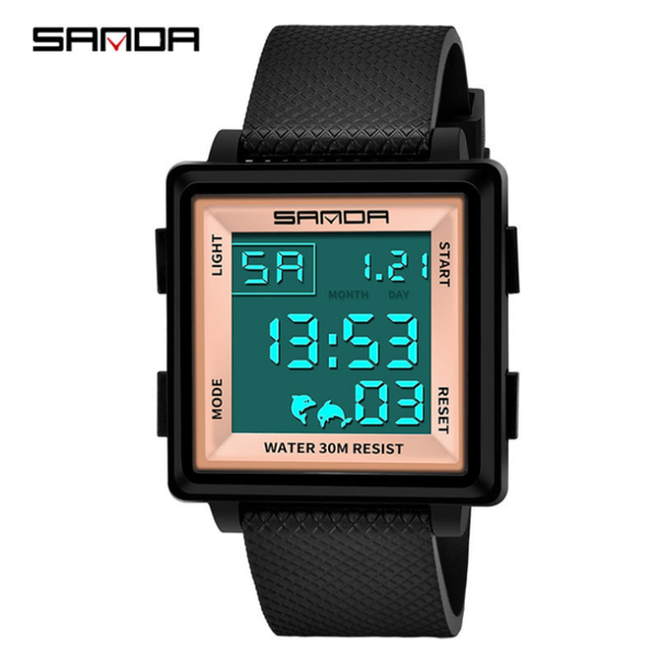wristwatches sanda men waterproof led digital watches fashion square relogio masculino sport shockproof watch chronograph, Slivery;brown
wristwatches sanda men waterproof led digital watches fashion square relogio masculino sport shockproof watch chronograph, Slivery;brown