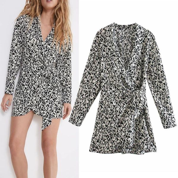 white animal print wrap dress women casual playsuit mini woman autumn long sleeve front tie ladies vestidos dresses, Black;gray
white animal print wrap dress women casual playsuit mini woman autumn long sleeve front tie ladies vestidos dresses, Black;gray