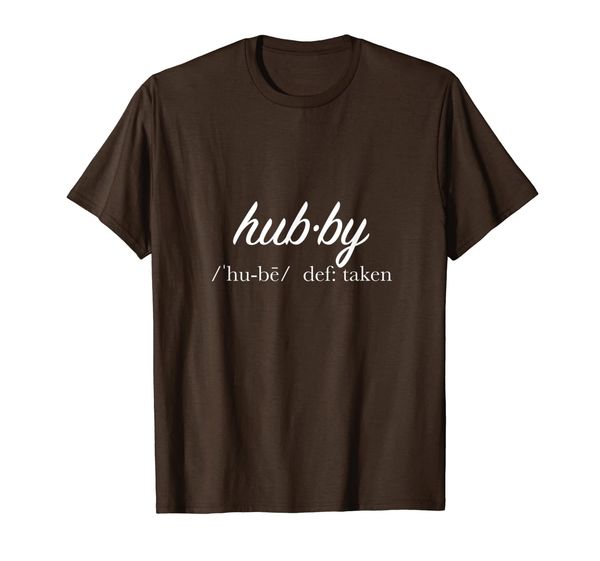 hubby definition t-shirt, White;black