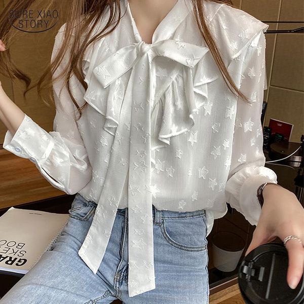 women's blouses & shirts 2021 white long-sleeved solid blouse ladies autumn loose bow tie ruffled chiffon shirt blusas mujer de moda 15
women's blouses & shirts 2021 white long-sleeved solid blouse ladies autumn loose bow tie ruffled chiffon shirt blusas mujer de moda 15