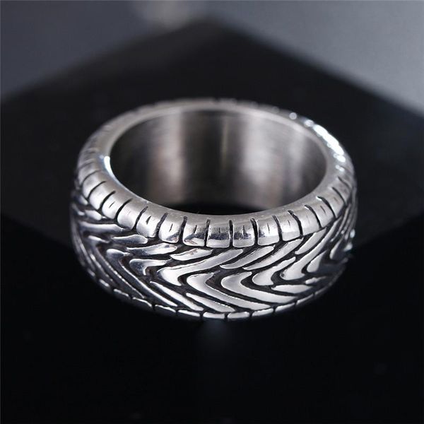 vintage punk motorcycle tire ring men antique silver color stainless steel grooved tread for women steampunk biker jewelry wedding rings, Slivery;golden
vintage punk motorcycle tire ring men antique silver color stainless steel grooved tread for women steampunk biker jewelry wedding rings, Slivery;golden