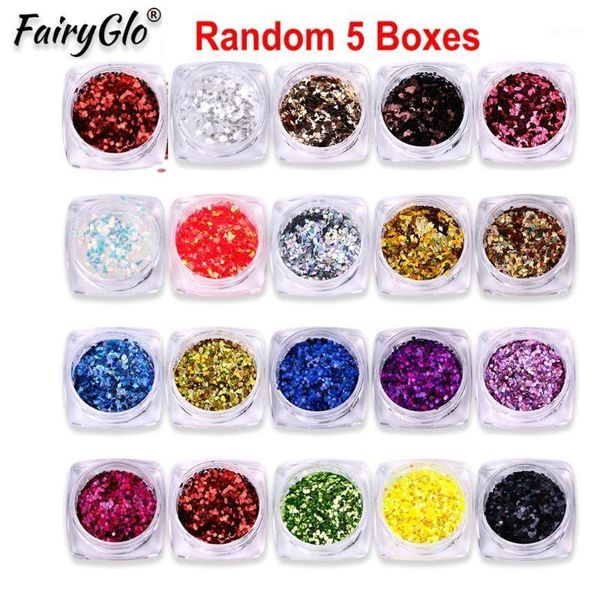 fairyglo random 5 boxes nail glitter powder diy art decoration shimmer dust chrome pigment sequin paillette1, Silver;gold
fairyglo random 5 boxes nail glitter powder diy art decoration shimmer dust chrome pigment sequin paillette1, Silver;gold