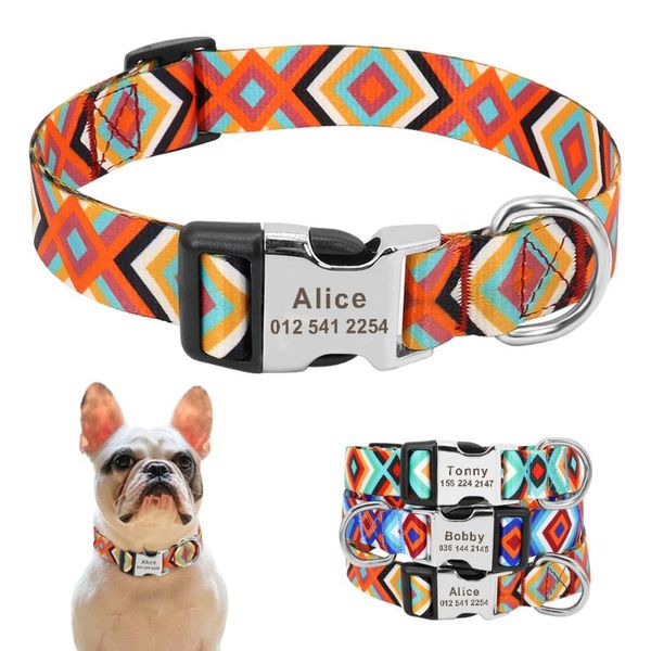 dog collars & leashes custom collar printed personalized pet nylon puppy id engraved name for small medium large
dog collars & leashes custom collar printed personalized pet nylon puppy id engraved name for small medium large