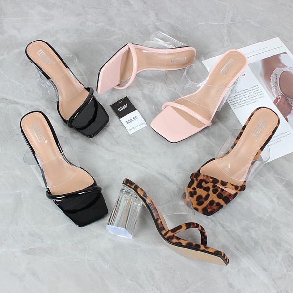women shoes high heel sandals women's thick open toe 2021 summer fashion patent leather crystal transparent pvc 8.5cm dress, Black
women shoes high heel sandals women's thick open toe 2021 summer fashion patent leather crystal transparent pvc 8.5cm dress, Black