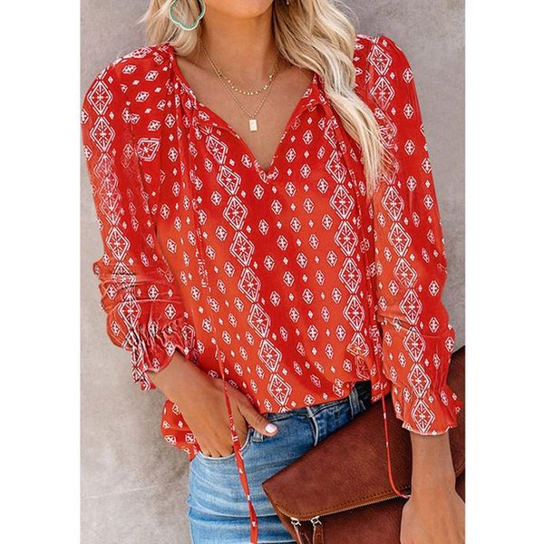 women's blouses & shirts cinessd floral print women casual v neck drawstring flare long sleeves pullover office lady summer autumn tuni, White
women's blouses & shirts cinessd floral print women casual v neck drawstring flare long sleeves pullover office lady summer autumn tuni, White