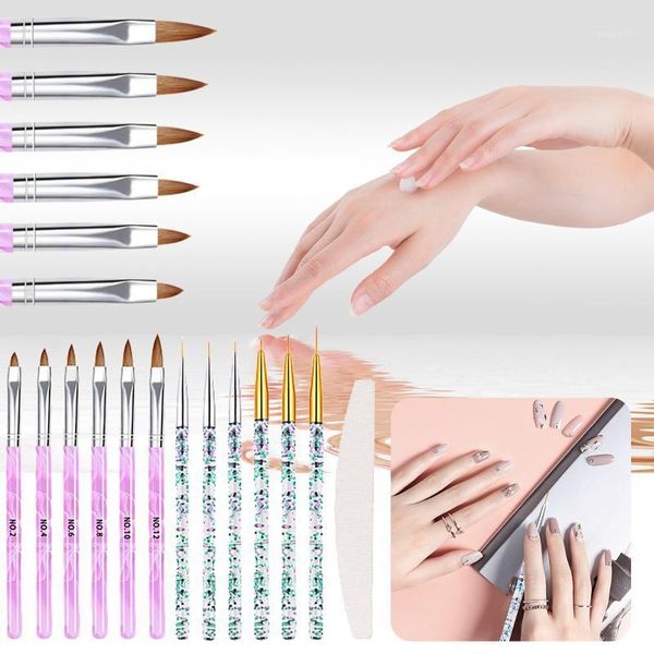 professional nail art brushes sets manicure uv gel brush pen nails dotting painting drawing potherapy tools 3091, Yellow
professional nail art brushes sets manicure uv gel brush pen nails dotting painting drawing potherapy tools 3091, Yellow