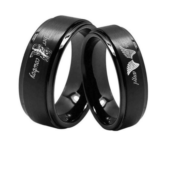 cluster rings women ring letter man fashion jewellery his angel her cowboy wedding couples metal black titanium steel lovers anillos, Golden;silver
cluster rings women ring letter man fashion jewellery his angel her cowboy wedding couples metal black titanium steel lovers anillos, Golden;silver