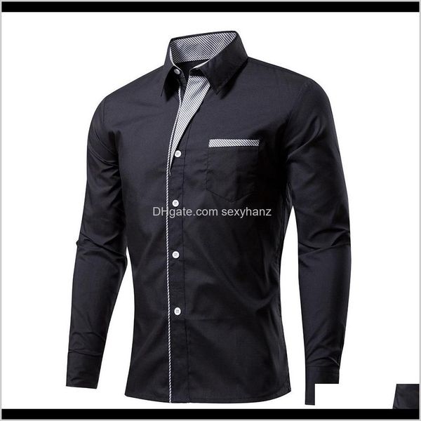 shirts clothing apparel drop delivery 2021 fashion mens long sleeve men lapel collar slim fit design formal casual male dress shirt size -4, White;black
shirts clothing apparel drop delivery 2021 fashion mens long sleeve men lapel collar slim fit design formal casual male dress shirt size -4, White;black