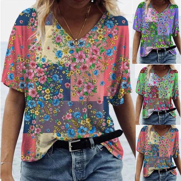 women's t-shirt 2021 women summer t shirts short sleeve casual flowers print v-neck loose tees female shirt streetwear plus size 5xl, White
women's t-shirt 2021 women summer t shirts short sleeve casual flowers print v-neck loose tees female shirt streetwear plus size 5xl, White