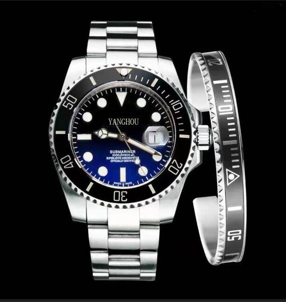 yt factory 40mm mens automatic 116610 black/blue/green dail watches clasp ceramic bezel stainless steel sub watches, Slivery;brown
yt factory 40mm mens automatic 116610 black/blue/green dail watches clasp ceramic bezel stainless steel sub watches, Slivery;brown