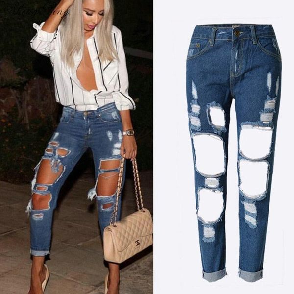jeans woman mid waist ripped holes ankle-length pants boyfriends jean for women streetwear fashion denim trousers cc523 women's, Blue
jeans woman mid waist ripped holes ankle-length pants boyfriends jean for women streetwear fashion denim trousers cc523 women's, Blue