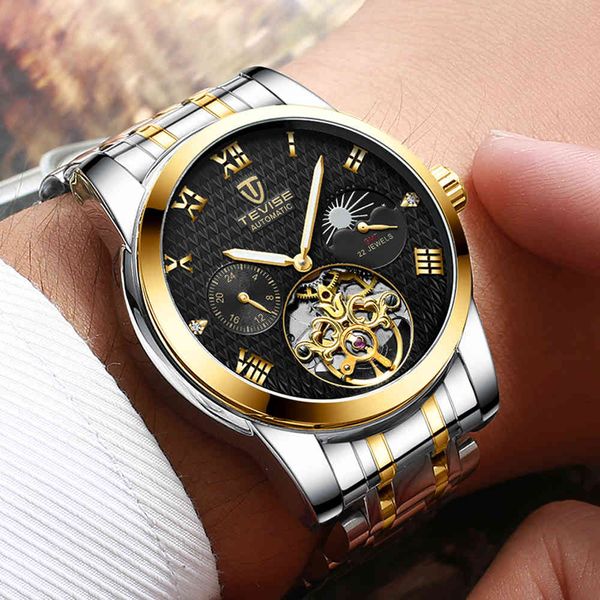 tevise brand luxury mechanical watches men fashion automatic clock male business relogio masculino, Slivery;brown
tevise brand luxury mechanical watches men fashion automatic clock male business relogio masculino, Slivery;brown