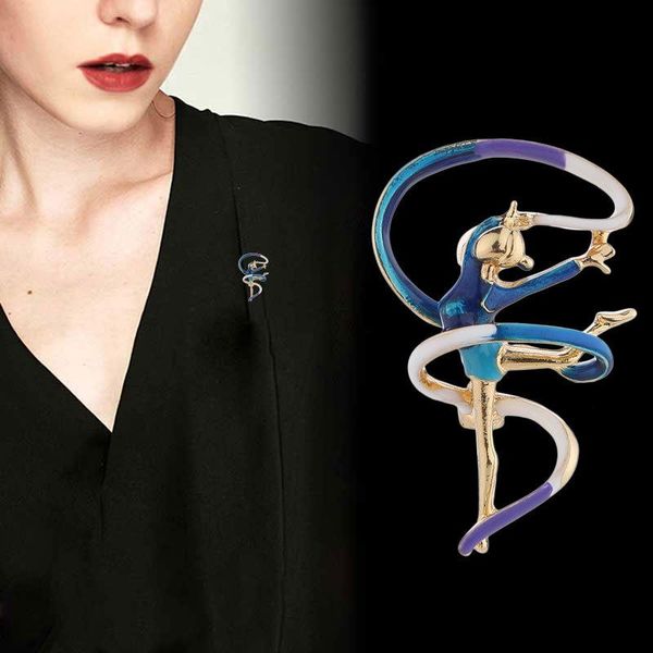 pins, brooches fashion girl ribbon dancing enamel brooch alloy picture gymnastics figure high-end clothes accessories, Gray
pins, brooches fashion girl ribbon dancing enamel brooch alloy picture gymnastics figure high-end clothes accessories, Gray
