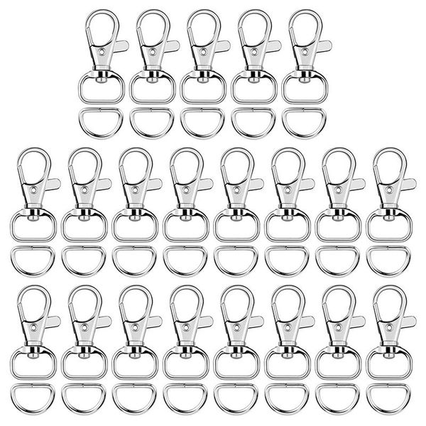 keychains 120 pcs key chain clip swivel snap hooks includes come with 60 pieces and d rings, Silver
keychains 120 pcs key chain clip swivel snap hooks includes come with 60 pieces and d rings, Silver