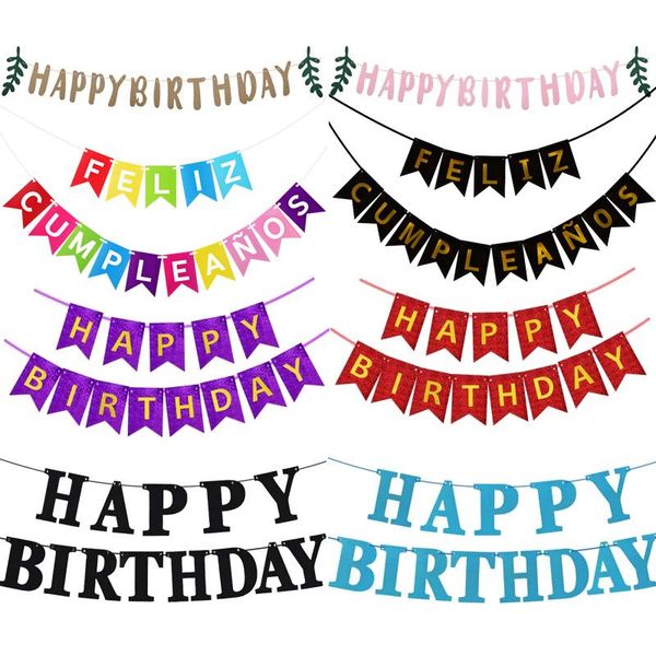 1set happy birthday banner letter flags paper hanging bunting and kids party baby shower decor feliz cumpleanos decoration
1set happy birthday banner letter flags paper hanging bunting and kids party baby shower decor feliz cumpleanos decoration