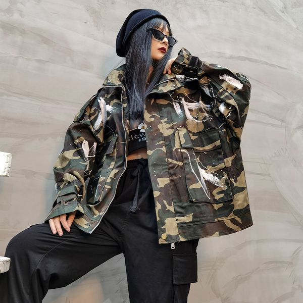 jackets women's korean fashion loose camouflage print denim tooling jacket autumn tide, Black;brown
jackets women's korean fashion loose camouflage print denim tooling jacket autumn tide, Black;brown