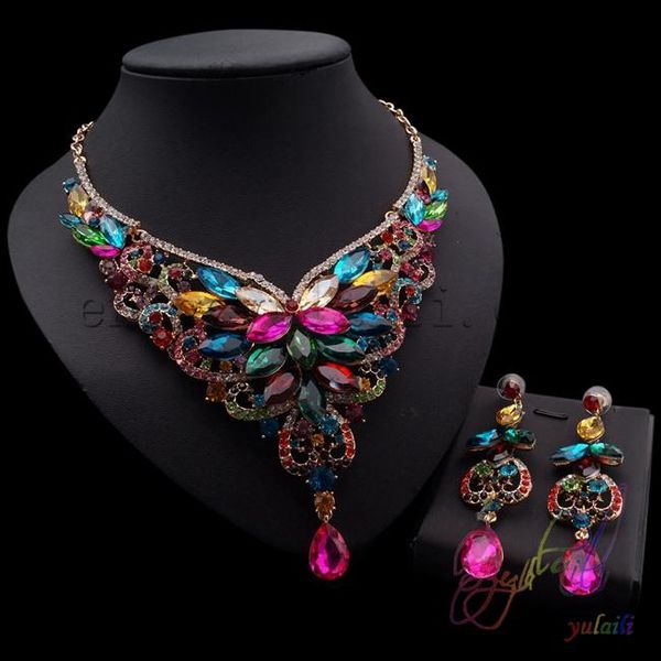 earrings & necklace yulaili colorful cubic zircon copper ladies crystal jewelry sets, Silver
earrings & necklace yulaili colorful cubic zircon copper ladies crystal jewelry sets, Silver