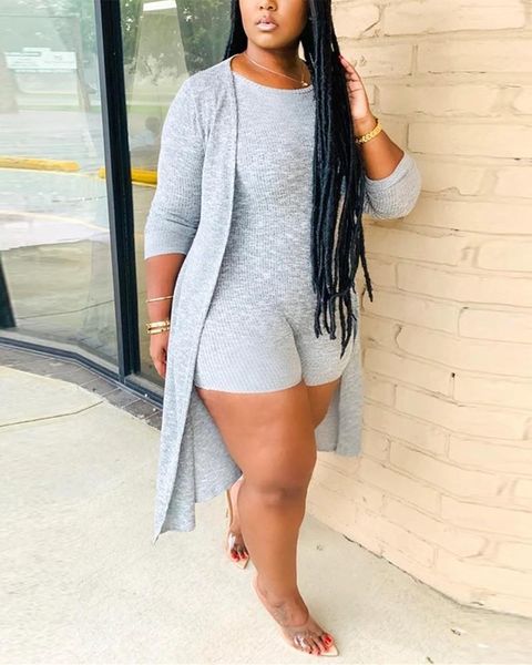 women's tracksuits ladies suit spring and autumn solid color long cardigan sweater plus bodysuit two-piece size 2021 fashion slim fit, Gray
women's tracksuits ladies suit spring and autumn solid color long cardigan sweater plus bodysuit two-piece size 2021 fashion slim fit, Gray