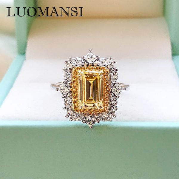 luomansi 100%-s925 sterling silver jewelry luxury 6*9mm super flash square diamond ring for women's engagement wedding wholesale cluste, Golden;silver
luomansi 100%-s925 sterling silver jewelry luxury 6*9mm super flash square diamond ring for women's engagement wedding wholesale cluste, Golden;silver