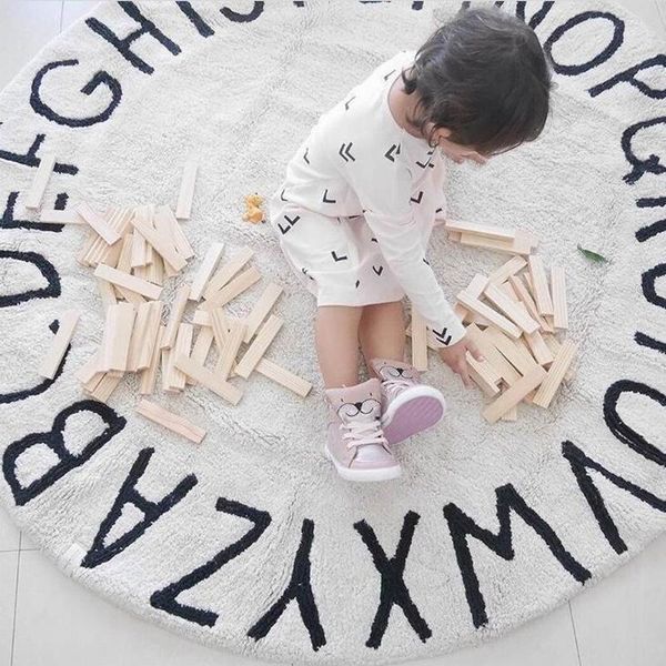 fashion creative 26 letter round mat children's play tent room soft decorations carpets
fashion creative 26 letter round mat children's play tent room soft decorations carpets