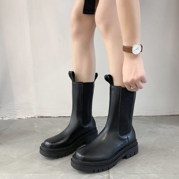 dress shoes women's boots mid calf's shoes autumn british style thick leather platform with short black motorcycle martin warm wbr
dress shoes women's boots mid calf's shoes autumn british style thick leather platform with short black motorcycle martin warm wbr