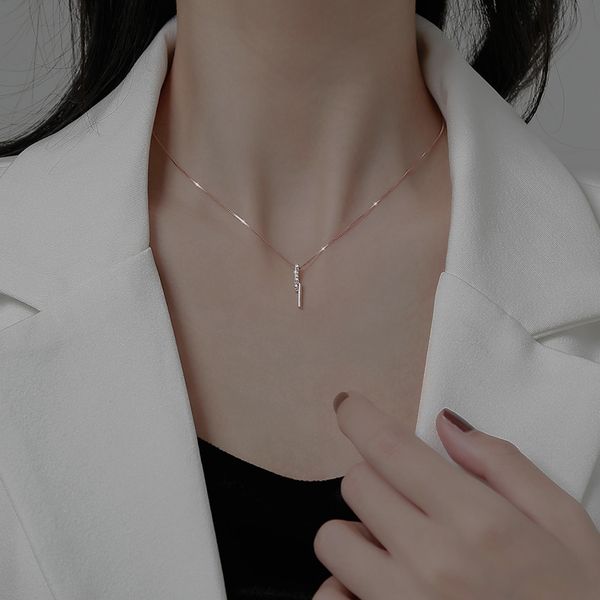 rose gold necklace light luxury niche necklace ifashion necklace chain new female clavicle, Silver
rose gold necklace light luxury niche necklace ifashion necklace chain new female clavicle, Silver