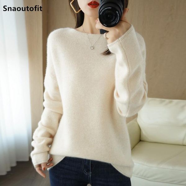 women's sweaters autumn and winter sweater 100% pure wool pullover one-line neck loose thick solid color knitted bottoming shirt, White;black
women's sweaters autumn and winter sweater 100% pure wool pullover one-line neck loose thick solid color knitted bottoming shirt, White;black