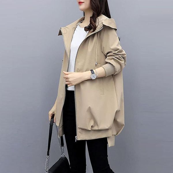 women's jackets women fashion autumn solid color windbreaker jacket zipper pocket windproof long sleeve hooded trench coat, Black;brown
women's jackets women fashion autumn solid color windbreaker jacket zipper pocket windproof long sleeve hooded trench coat, Black;brown