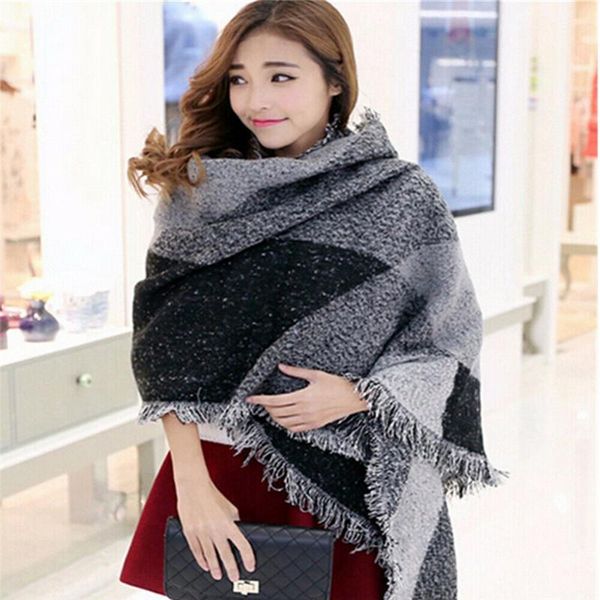 scarves women long cashmere winter wool blend soft warm scarf wrap shawl plaid, Blue;gray
scarves women long cashmere winter wool blend soft warm scarf wrap shawl plaid, Blue;gray