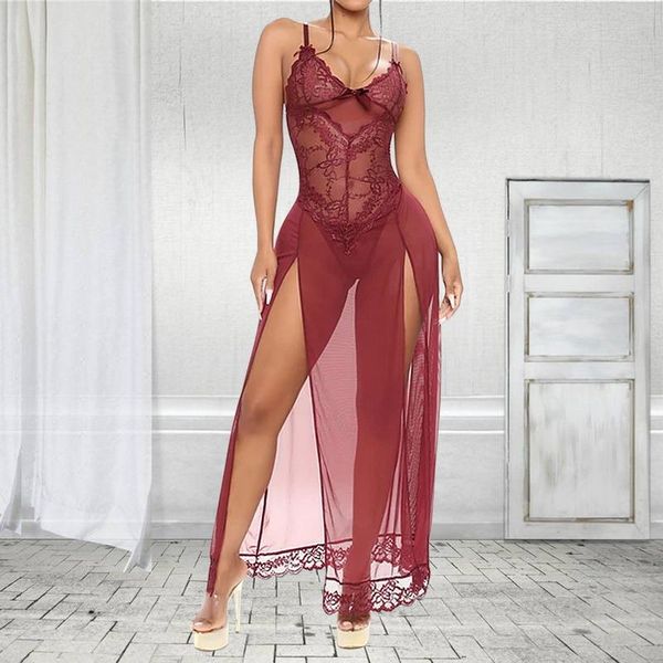 women's sleepwear women lingerie underwear deep v lotion hang neck nightgowns erotic sleevless lace home dress nightwear, Black;red
women's sleepwear women lingerie underwear deep v lotion hang neck nightgowns erotic sleevless lace home dress nightwear, Black;red