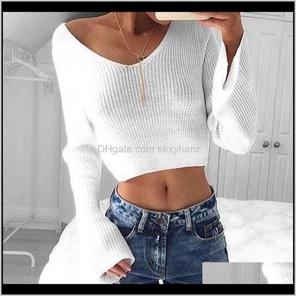 womens clothing apparel drop delivery 2021 white women v-neck long sleeve knitting crop knitwear sweater casual warm sweaters female muj, White;black
womens clothing apparel drop delivery 2021 white women v-neck long sleeve knitting crop knitwear sweater casual warm sweaters female muj, White;black