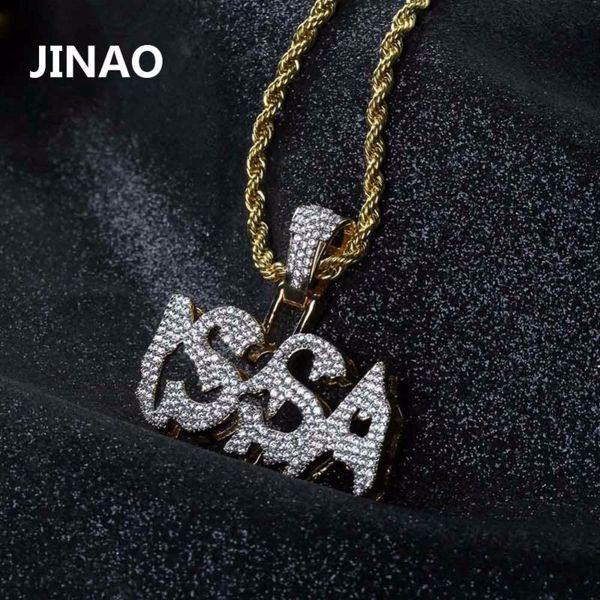 pendant necklaces jinao fashion hip-hop men's shiny zircon letters necklace 24" chain, Silver
pendant necklaces jinao fashion hip-hop men's shiny zircon letters necklace 24" chain, Silver
