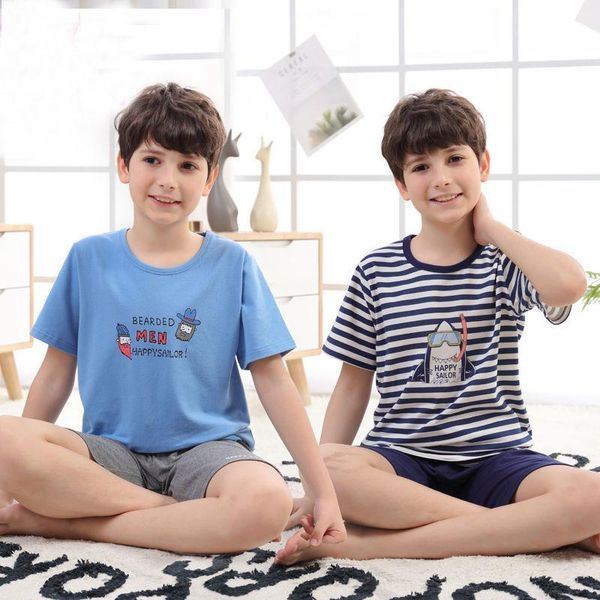 pajamas teens short sleeve 100% cotton pyjamas big kids clothes sets children boys sleepwear for girls 10 12 14 16 years, Blue;red
pajamas teens short sleeve 100% cotton pyjamas big kids clothes sets children boys sleepwear for girls 10 12 14 16 years, Blue;red