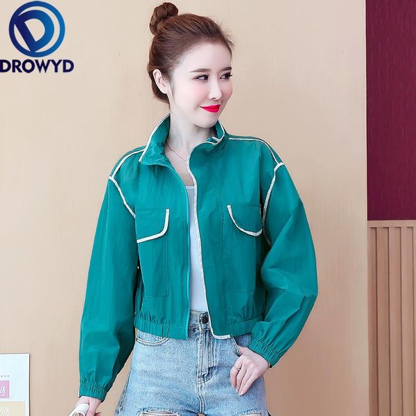 women's jackets fresh preppy style office lady baseball women 2021 summer fashion all-match outwear casual loose soft femme veste, Black;brown
women's jackets fresh preppy style office lady baseball women 2021 summer fashion all-match outwear casual loose soft femme veste, Black;brown