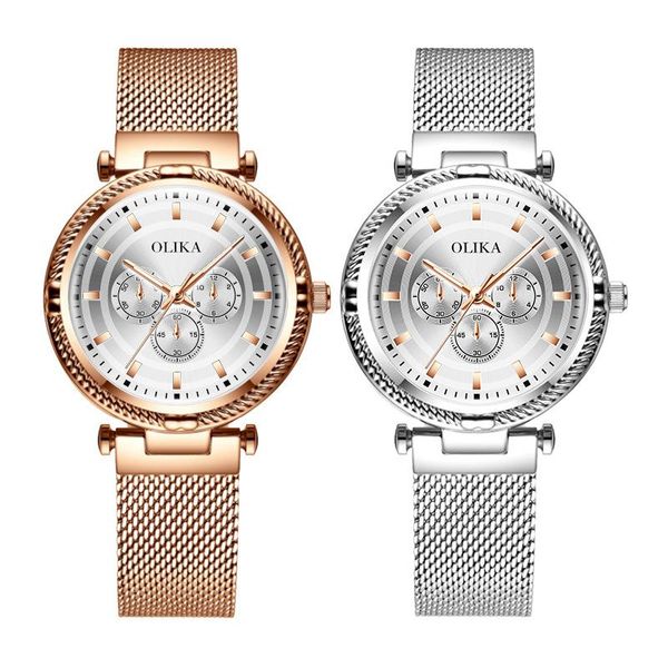 relojes para mujer olika women watch brand quartz ladies luxury wristwatch mesh steel strap female clock fashion dress wristwatches, Slivery;brown
relojes para mujer olika women watch brand quartz ladies luxury wristwatch mesh steel strap female clock fashion dress wristwatches, Slivery;brown