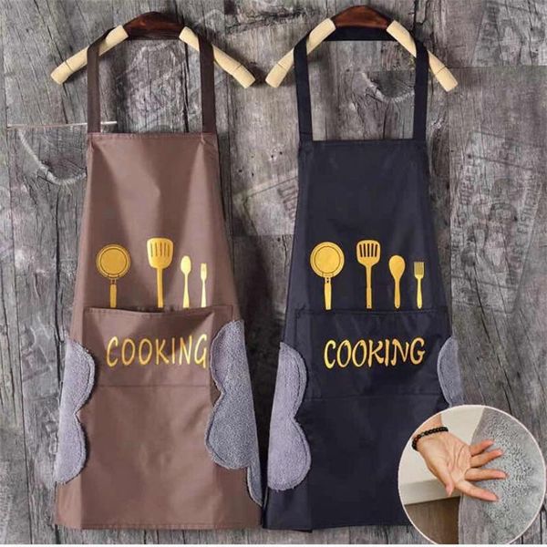 aprons baking for woman home kitchen apron side wipe hands waterproof oxford cloth bib with pocket cleaning tool
aprons baking for woman home kitchen apron side wipe hands waterproof oxford cloth bib with pocket cleaning tool