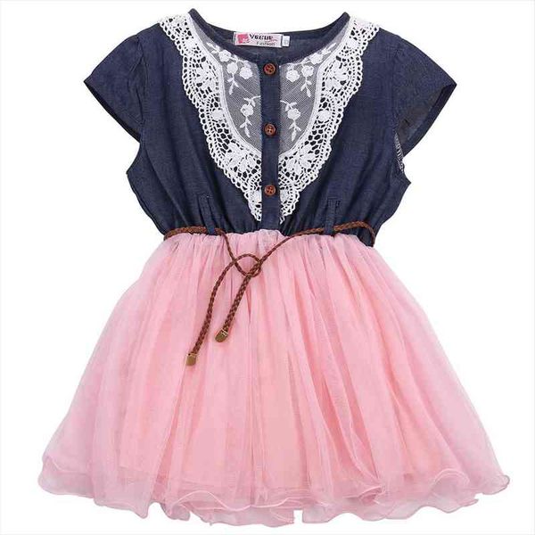 princess girls baby kids lace girl dresses belt denim tulle stitching age 1 6y, Red;yellow
princess girls baby kids lace girl dresses belt denim tulle stitching age 1 6y, Red;yellow