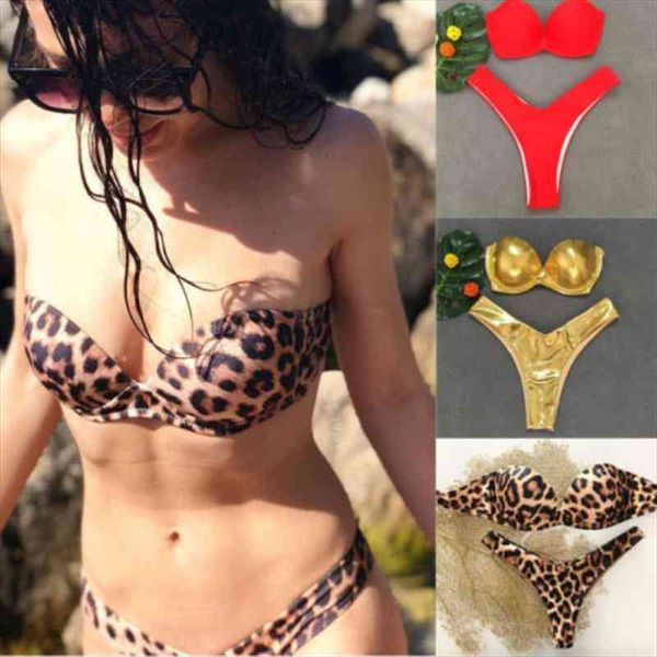 two-pieces womens strapless leopard bikini set padded bra crease bandeau swimsuit beach swimwear bathing suit, White;black
two-pieces womens strapless leopard bikini set padded bra crease bandeau swimsuit beach swimwear bathing suit, White;black