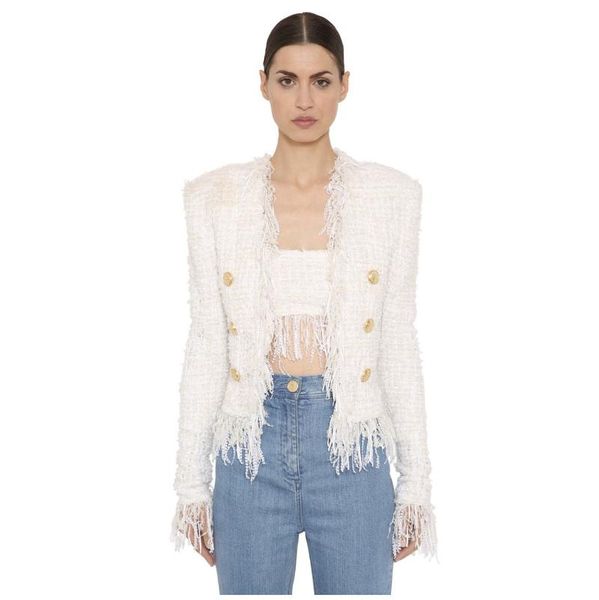 women's jackets 2021 fashion bright silk woolen fringed cardigan small fragrance jacket, autumn double-breasted temperament slim women, Black;brown
women's jackets 2021 fashion bright silk woolen fringed cardigan small fragrance jacket, autumn double-breasted temperament slim women, Black;brown