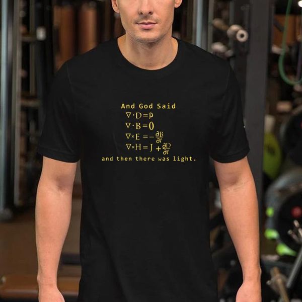 men's t-shirts god said maxwell equations and then there was light letters printed men t shirt loose summer cotton fashion casual cloth, White;black
men's t-shirts god said maxwell equations and then there was light letters printed men t shirt loose summer cotton fashion casual cloth, White;black